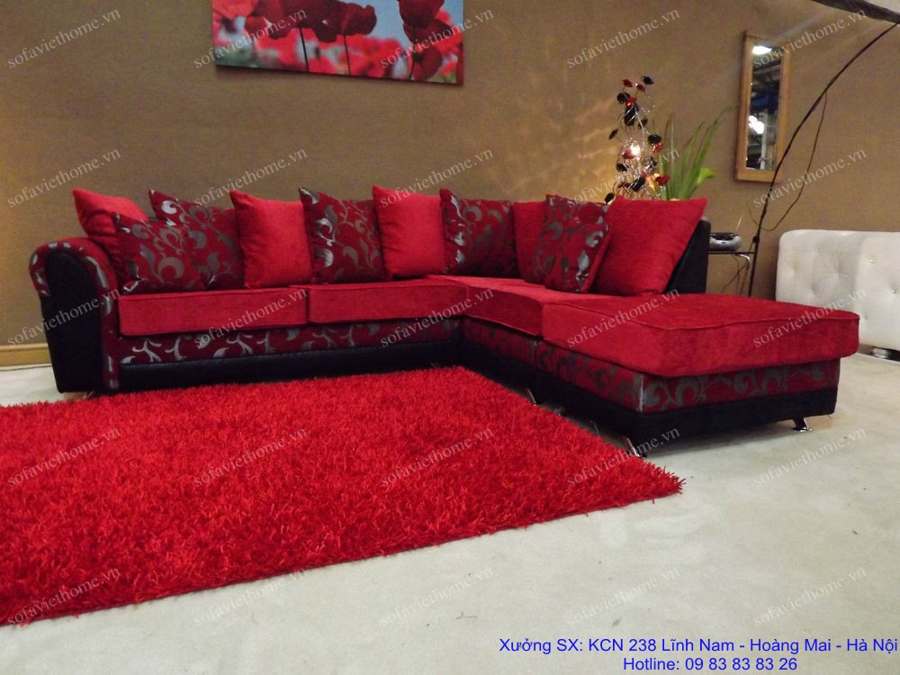 Sofa góc nỉ 38